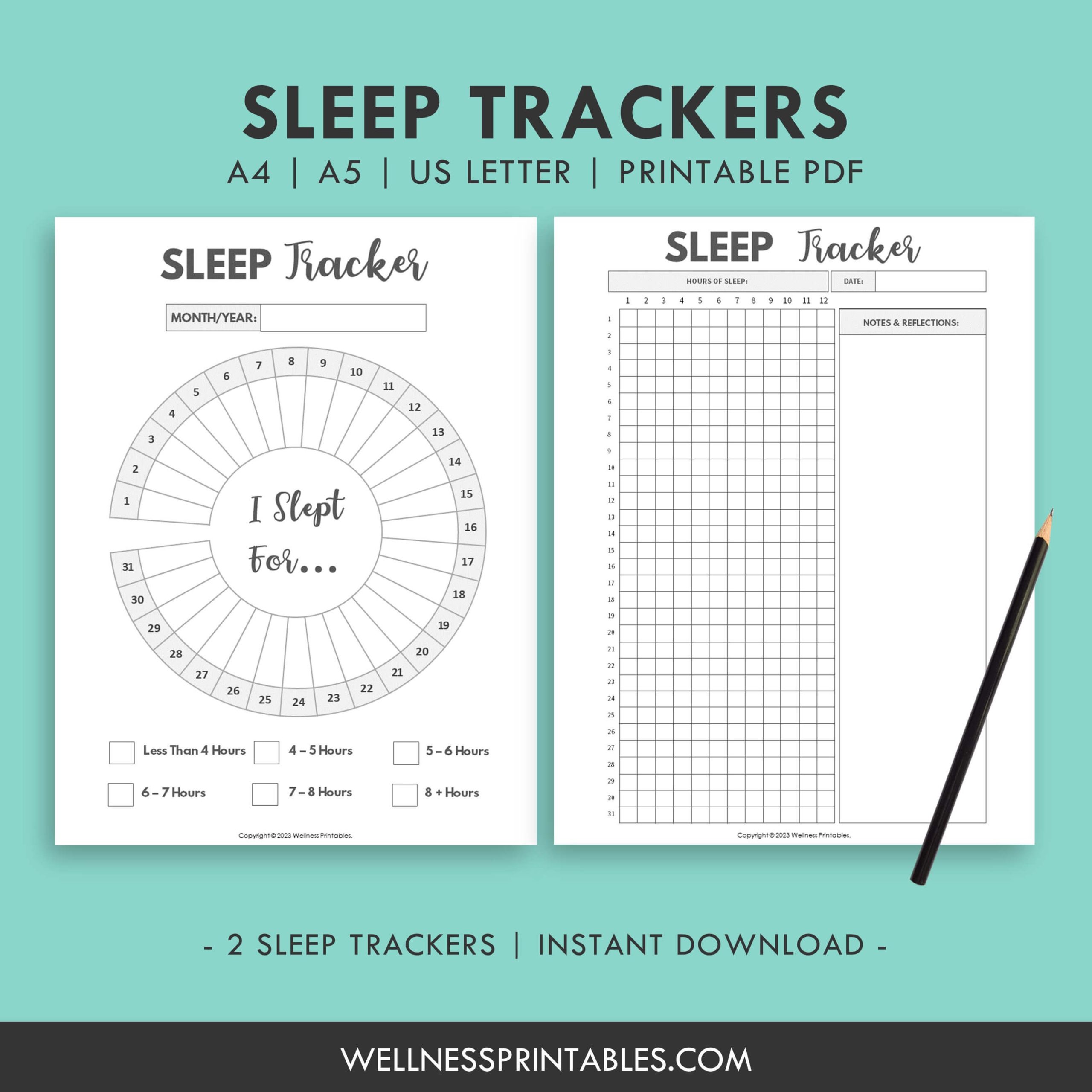 Sleep Tracker Printable - Wellness Printables