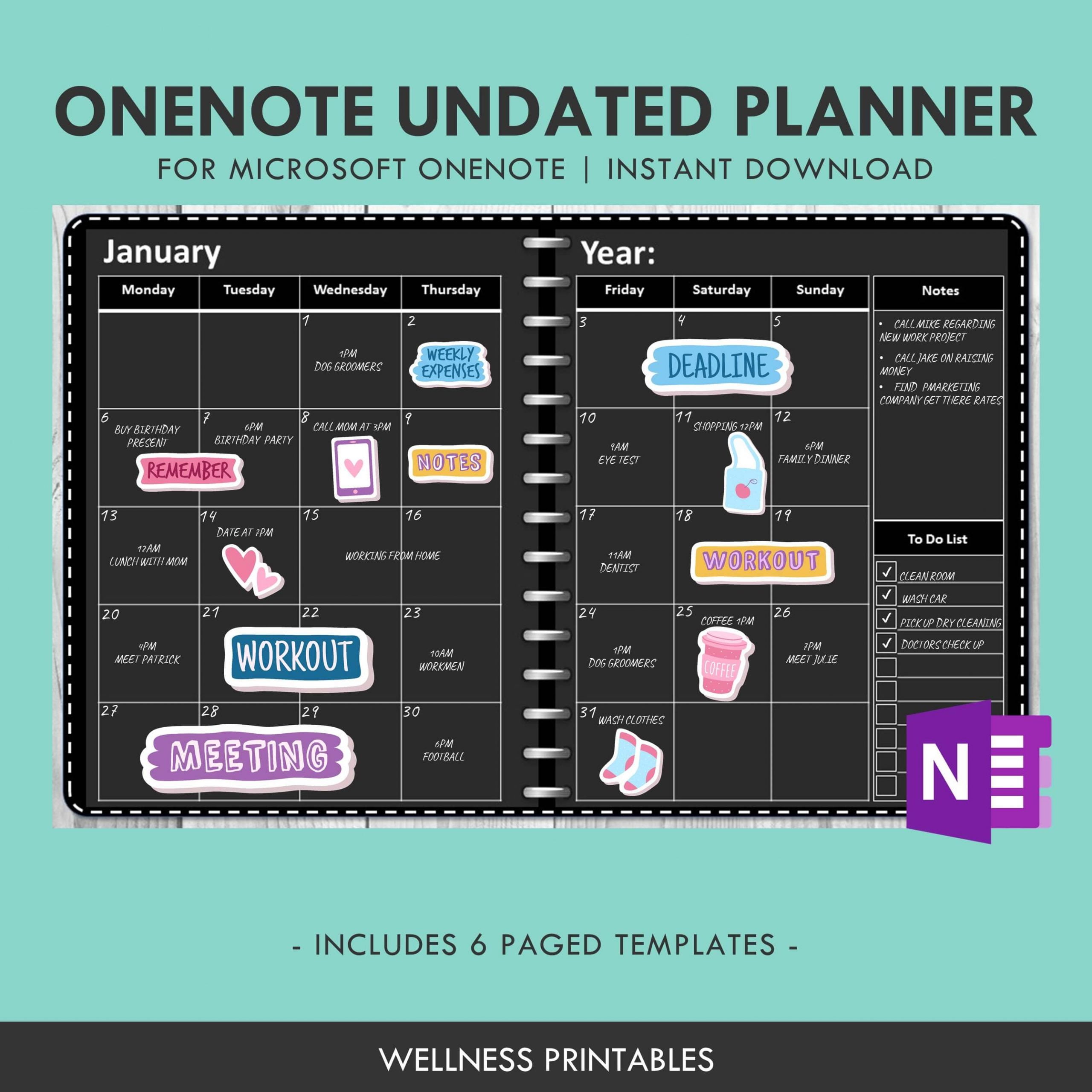 onenote notebook templates