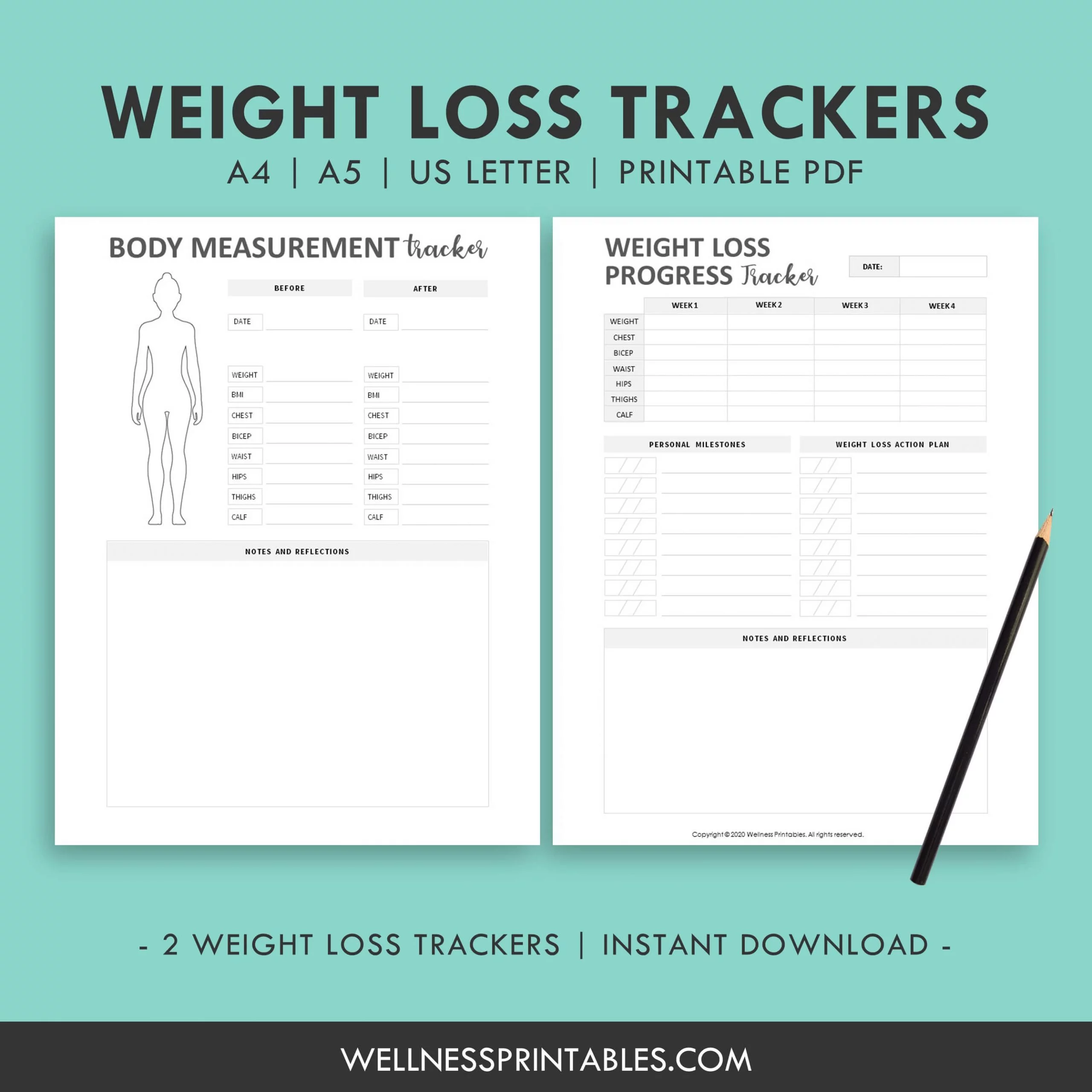 Printable Weight Loss Chart Template