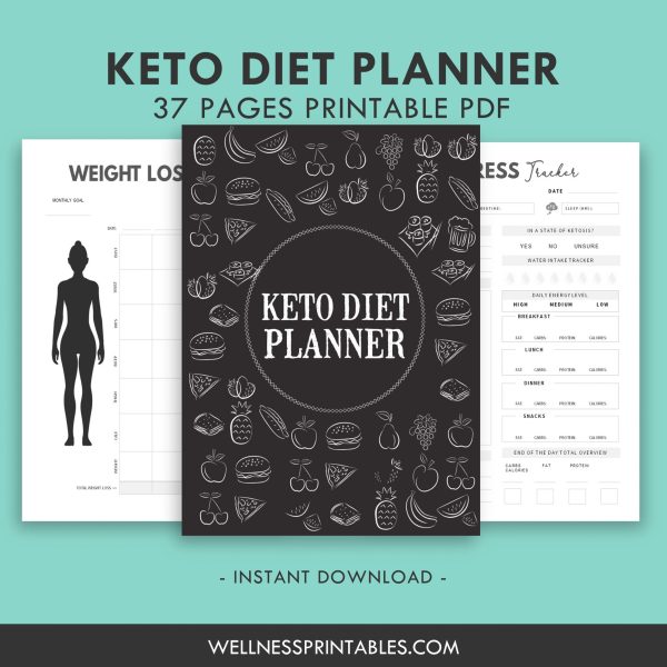 Keto Diet Weight Loss Planner Printable - Wellness Printables