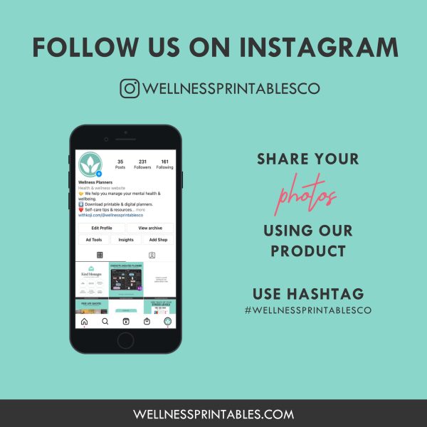 follow wellness printables on Instagram