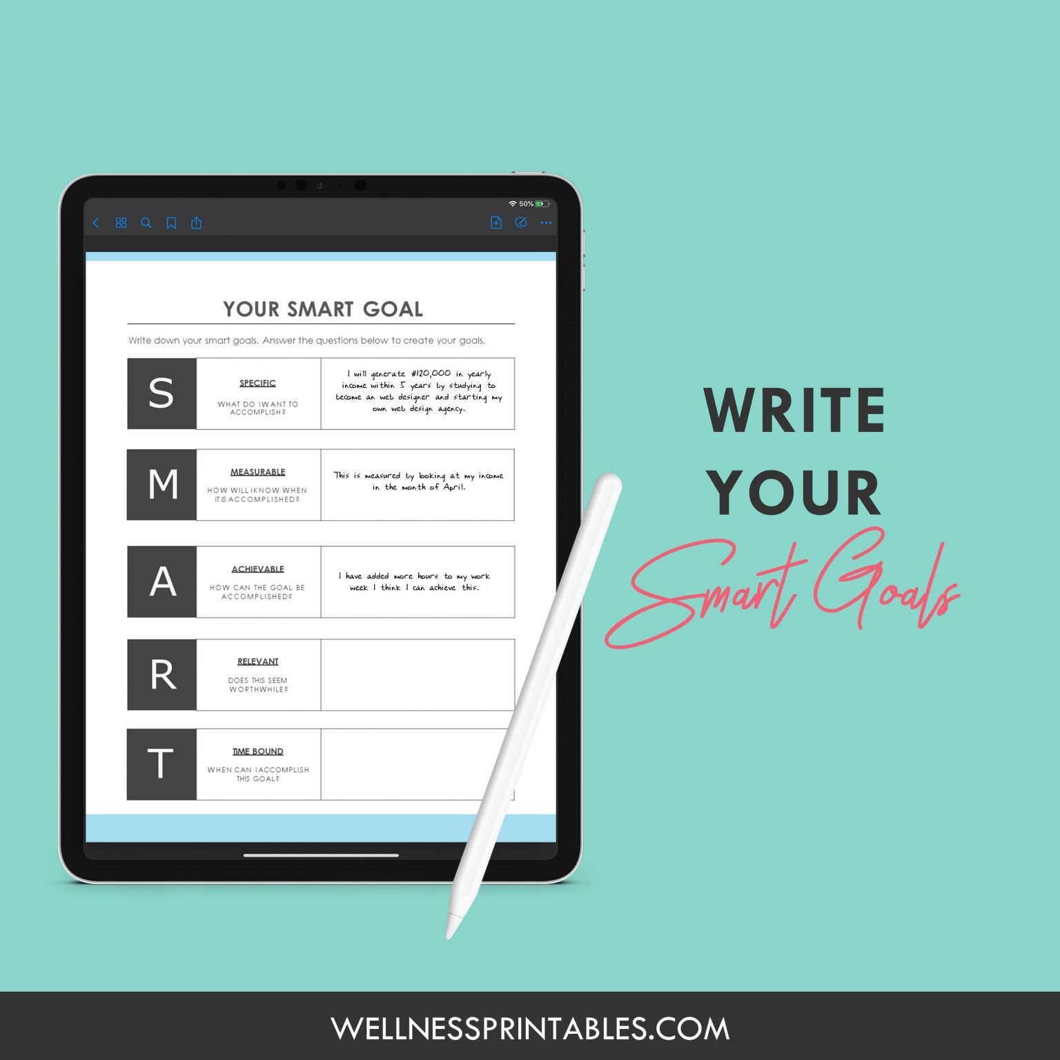 Goal Setting Worksheets Workbook: A 5-Step Guide to Help You Set Your ...