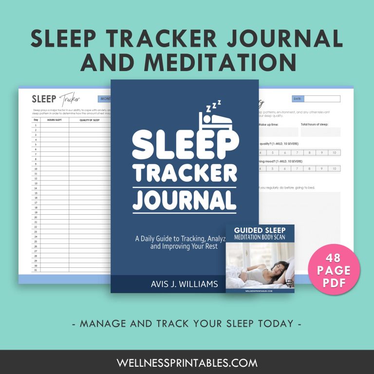 Sleep Tracker Bullet Journal And Guided Sleep Meditation