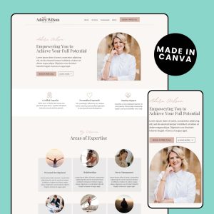 Life Coach Website template canva